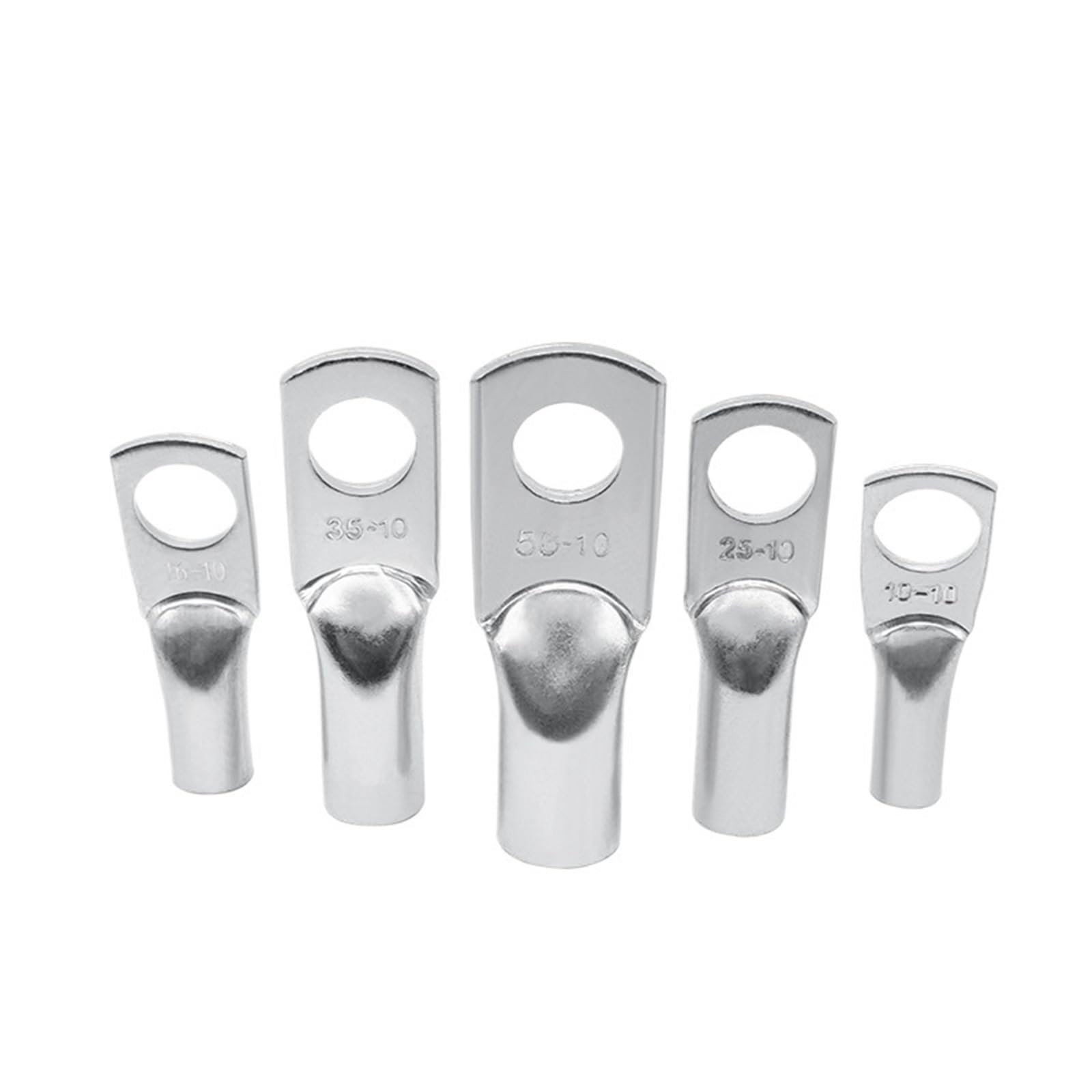 Sndisnv One Color 10Pcs Marine Terminal Cable Lug Copper Tinned Electrical Wire Connector For Electric, Auto, Boat, Car