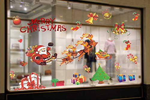 UMIPUBO Natale Vetrofanie Addobbi Natale Adesivi