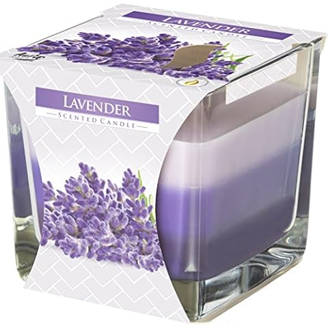 Viscio Trading 178340 Scented Candle, Glass/Wax, Purple, 8 x 8 x 8 cm Cover