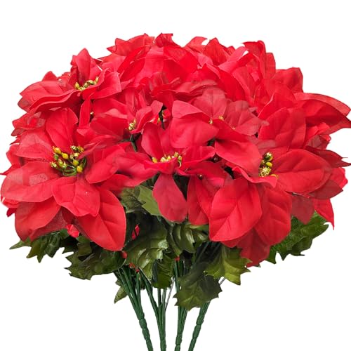 YCICHE Künstlicher Weihnachtsstern Künstlich, 4 Stück...