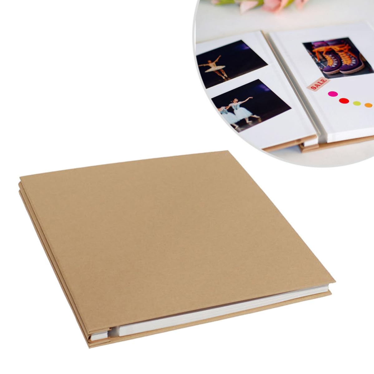 VALICLUD Album Photo Bricolage Auto-adhésif 1pc en Papier Kraft Film Adhésif Solide 20 Feuilles pour Mariage ou Rangement Photo Créatif