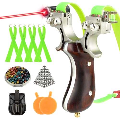 JTXCDFHMJ Slingshot, estilingue de aço inoxidável de couro plano ...