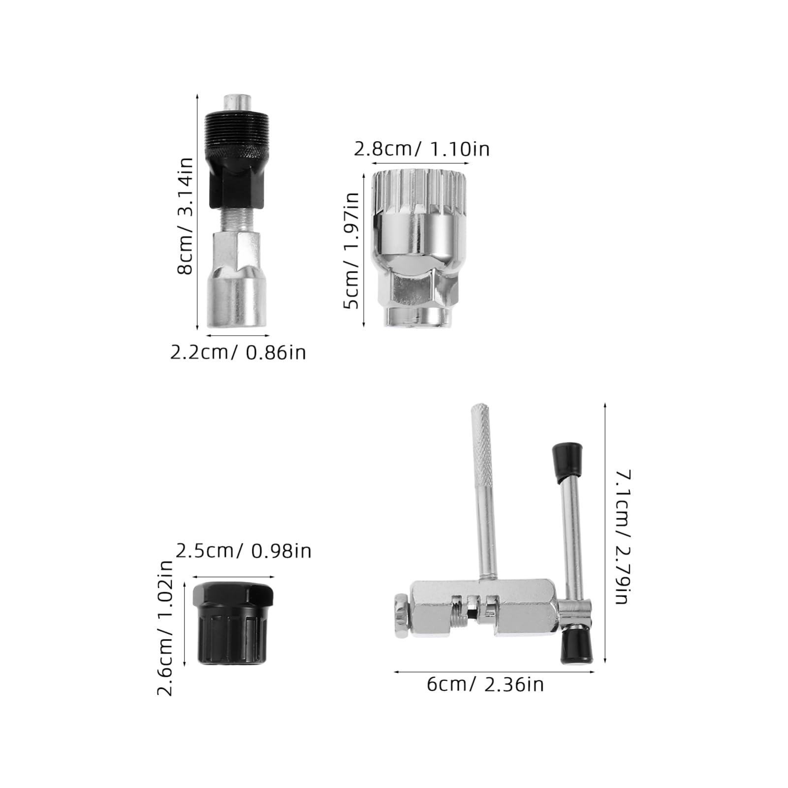 Unomor 1 Set Bicycle Repair Tool Kit Chain Remover Crank Puller Bottom Bracket Remover Versatile Maintenance Tool for All Bike User Friendly Design with Easy Instructions