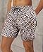 Mens Swim Trunks Short Quick-Dry Swimming Trunks with Mesh Lining Fashion Trend Turnks (901-Dense Leopard Print, Large)