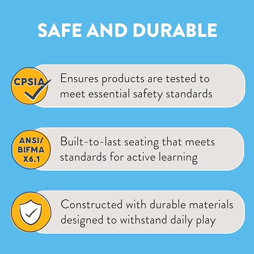 Image of Back2School Express Wobble Sensory Stool, 15in Seat Height, Flexible Seating, Blue