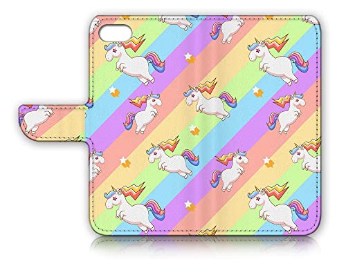For Iphone Se 3Rd 2022 / 2Rd 2020, Iphone 8, 7, 6S, Designed Flip Wallet Phone Case Cover, A24644 Rainbow Unicorn #TOP4