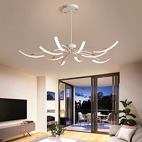 Plafonnier LED moderne mat noir réglable pour salon - 4