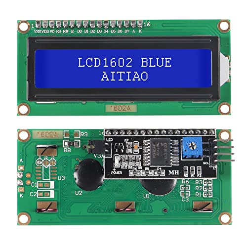 Aitiao 3 Pack 1602 Lcd Display Module Ic I2C Twi 16X2 Characters Serial Interface Adapter Lcd Module For Raspberry Pi Diy Project Iot thumb #1