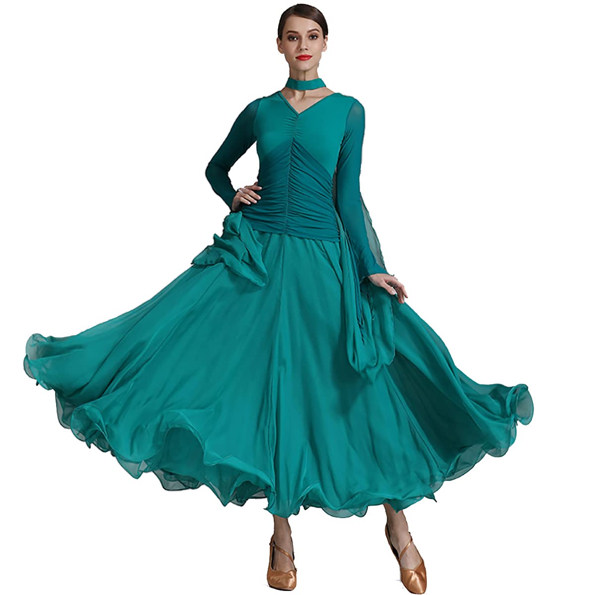 ダンスパーティーやデモ・発表会向き✨ダンス練習用スタンダード向きワンピース❤️ ダンスパーティーやデモ・発表会向き✨ダンス練習用スタンダード向き