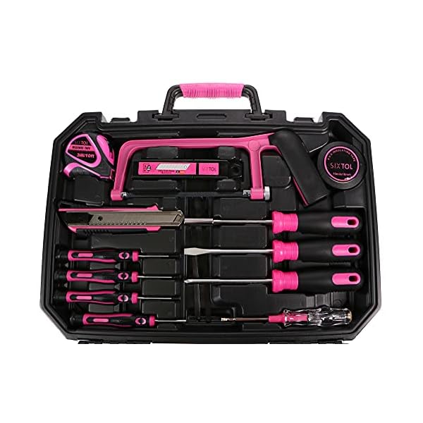 SIXTOL HOME PINK 128 Werkzeugset im Koffer | Für den Heimgebrauch – Bild 5