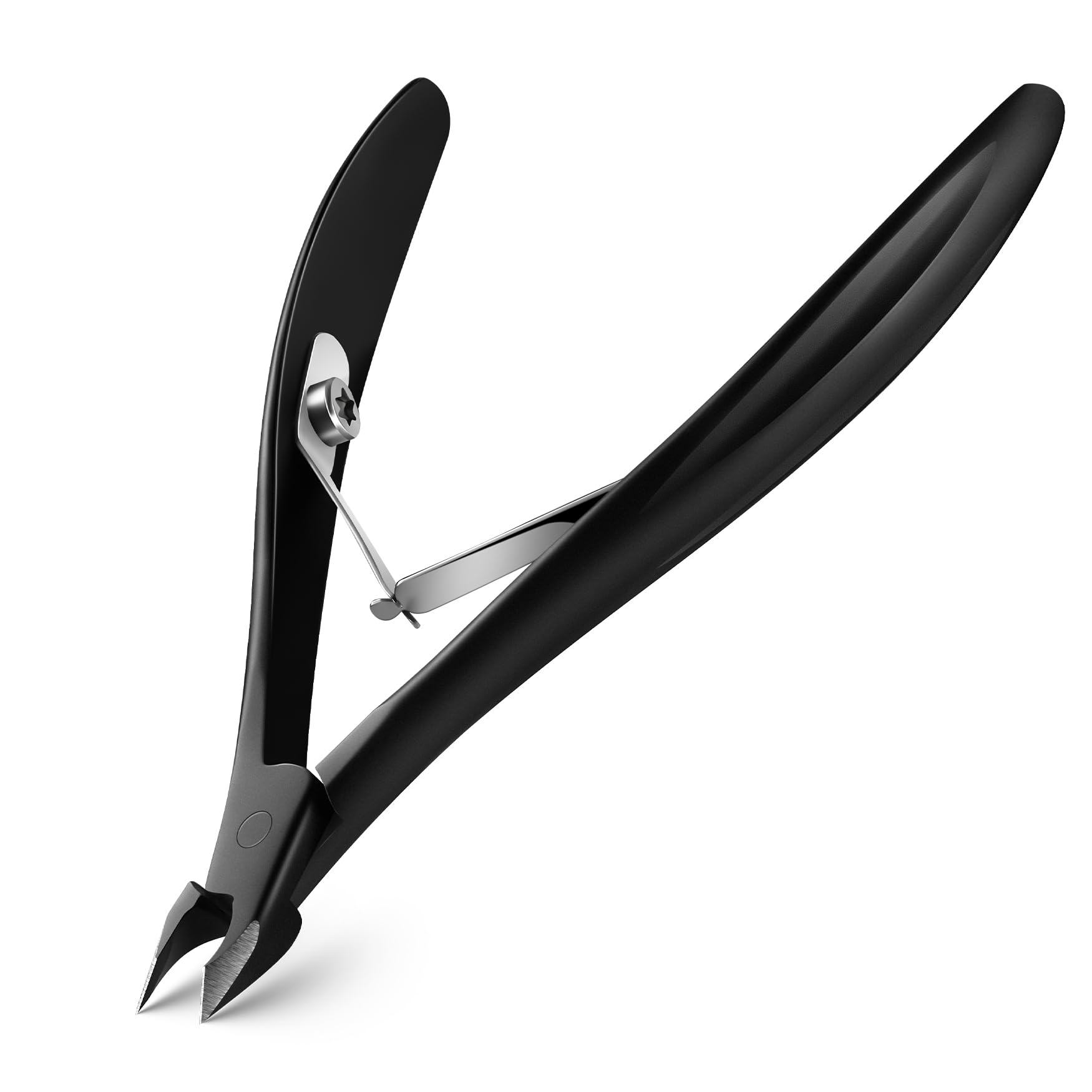 BEZOX Cortador de cutículas fino de 1/2 mordaza (4 mm) – Alicates profesionales de acero inoxidable para cutículas de manicura y pies, pinza para cutículas con mango antideslizante