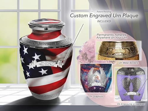 Image of American Flag Cremation Urns for Human Ashes Adult Man & Urns for Ashes