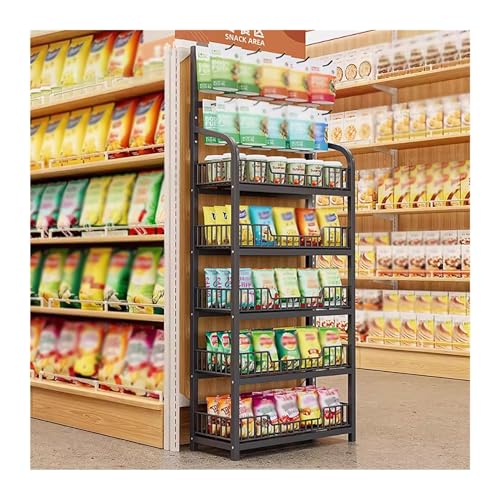 Présentoir à collations et étagère à collations de supermarché polyvalente