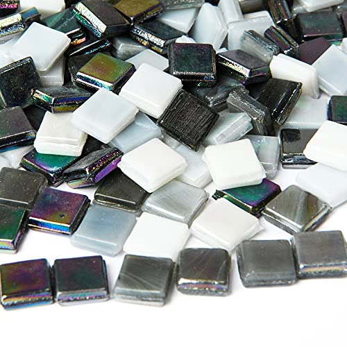 200 Pieces Glass Mosaic Tiles Colorful Square Tile Bulk Piece For Crafts Home Diy Decoration Gifts Supplies In 6 Colors Series #TOP5