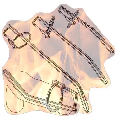 Barre de fitness creuse en acier inoxydable, civière de stimulation spéciale pour hommes -D09FR (A:Combinaison de 3 tailles)