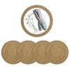 Round jute placemats set of 4 heat resistant natural farmhouse 125 inch non slip trivet mat for hot dishes decorative braided placemat for parties kitchen dining christmas round 125  urban country home decor
