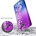 NageBee Droid Turbo Case, Glitter Liquid Quicksand Waterfall Floating Flowing Sparkle Shiny Bling Diamond Shockproof Girls Cute Case for Moto Droid Turbo XT1254 (Purple/Blue)