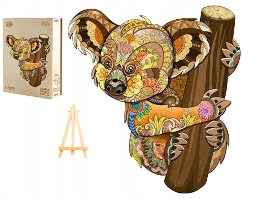 PASJO - Puzzle de madera para adultos con motivo de un koala 300 piezas 40 x 36,6 cm -...