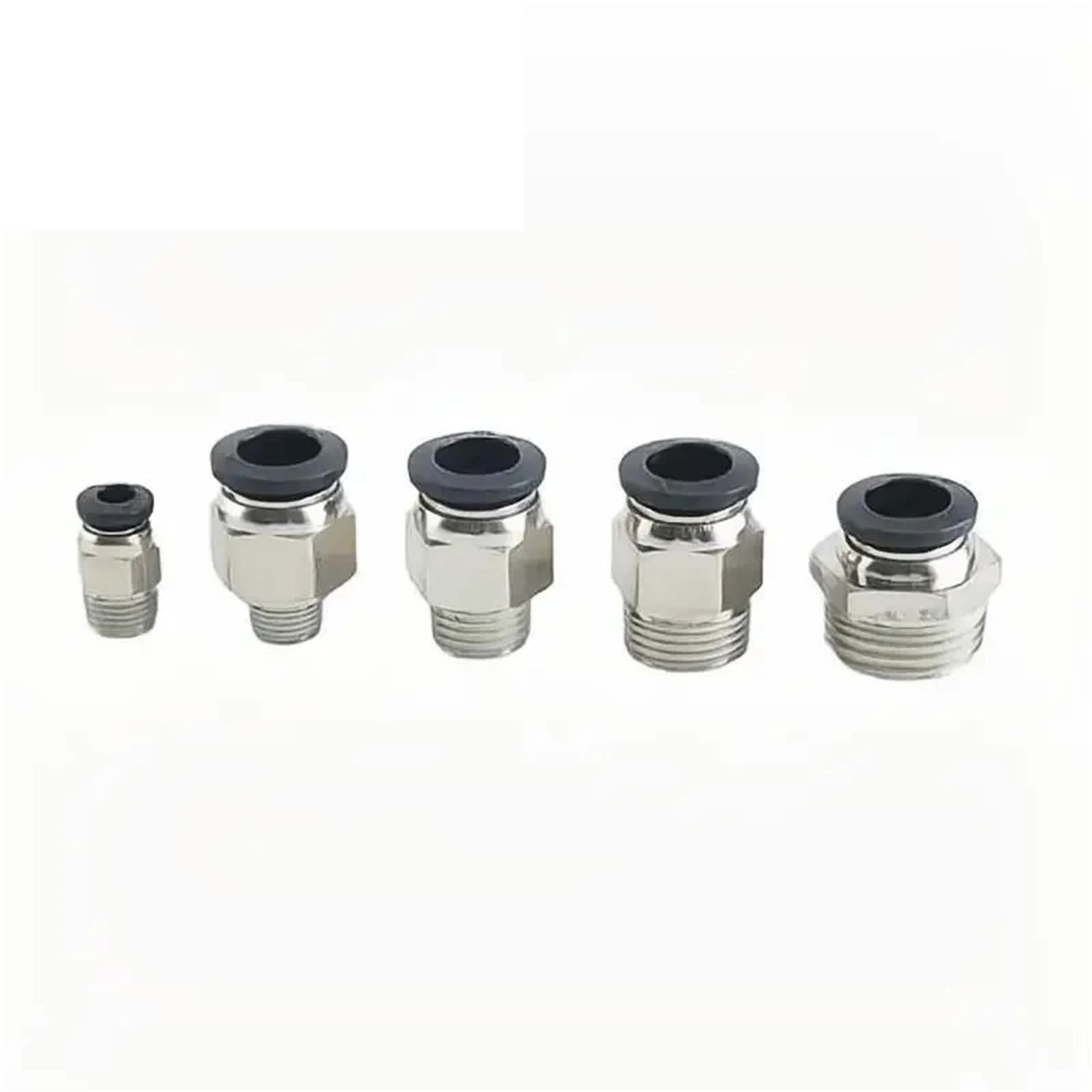 PC14-03-B) - Connettore pneumatico per PC, 6-10 mm, 12 mm, 14 mm, 16 mm, 1/8, 1/4, 3/8, 1/2, nero, per tubo, connettori rapidi per tubi, 1 pezzo
