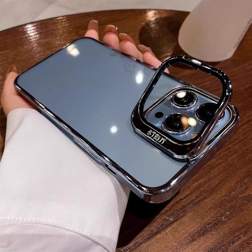 iPhone 15 12 13 14 16 Pro Max�p ���b�L�����t���J���������Y�ی�X�^���h�d�b�P�[�X �n�[�h�ϏՌ��J�o�[ �u���[ iPhone 16 Pro�p