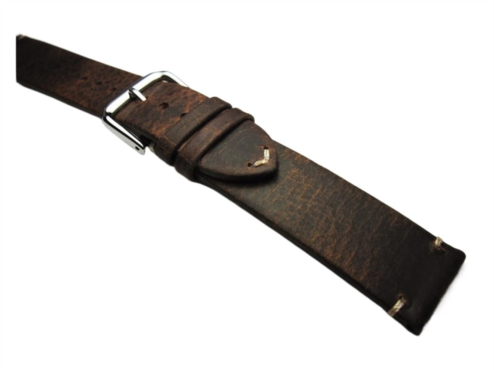 NASUNJIA 18mm 19mm 20mm 21mm 22mm Handgemachte Hohe Qualität Thin Vintage Crazy Horse Echtes Leder Armband Armband Braune Uhr Riemen