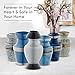 Fedmax Small Urns for Human Ashes Adult Male or Female - Mini Urns - Cremation Keepsakes with Velvet Box - Memorial Urn and Ash Storage (Blue & White, 13 Count)