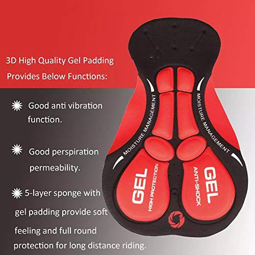 Shorts ciclistas para hombre con acolchado 3D S-3XL miniatura 7