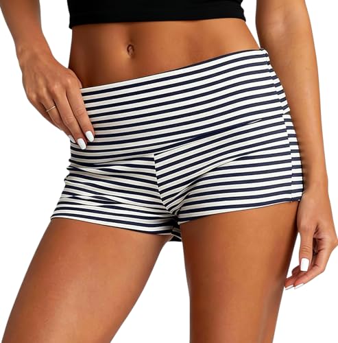 Image of Women Low Waist Lounge Shorts Fold Over Skinny Pajamas Shorts Summer Casual Pj Bottom Sleep Shorts