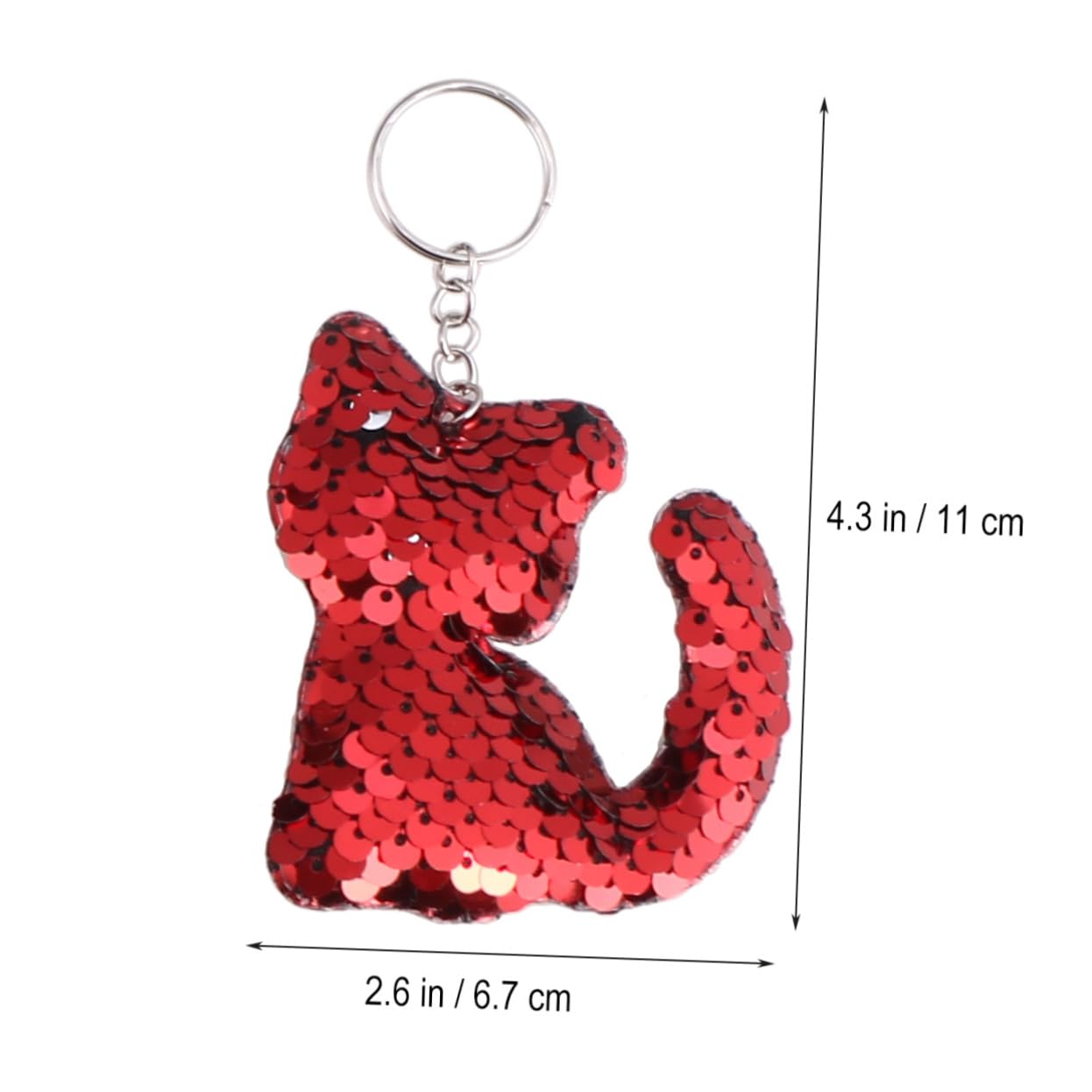 SOIMISS 63stücke Teiliges Bunter Katzen-schlüsselanhänger Mit Glitzer Rosa Weiß Blau Grün Rot Gold Für Taschen Schlüssel Und Schmuckgestaltung