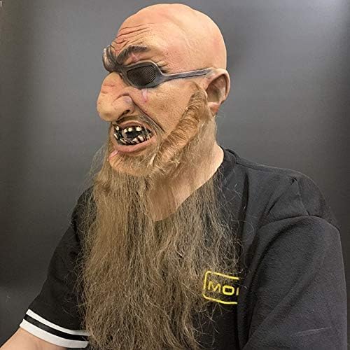 Halloween Scary Old Man Mask Full Head Latex Grandpa Masks for Adults Halloween Masquerade Costume Props