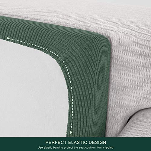 Image of Chunyi Jacquard Polyester Spandex Cushion Slipcover (Sofa Cushion, Dark Cyan)