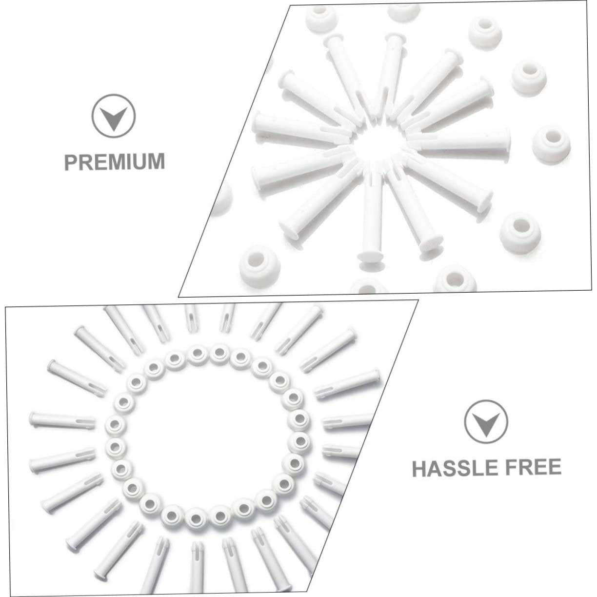 BESTonZON 2 Series Conector De Piscina De Plástico Pasadores Desmontables para Repuestos De Instalación Sin Herramientas Accesorios 24 Piezas*2