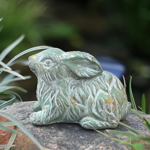 Estatua Rústica de Conejo de Cemento para Jardín miniatura 5