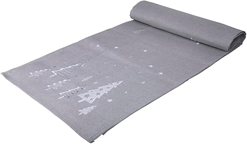 Villa dEste Home Tivoli Christmas Runner Grey 175x40cm, Tree Decoration, Xmas, Rosso, M