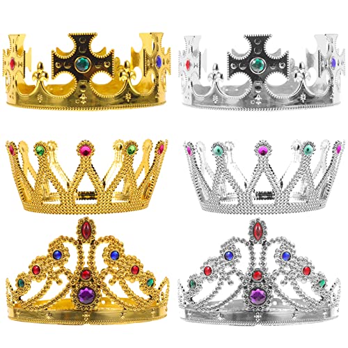 Couronnes en plastique Mipcase pour fête et spectacle : lot de 6 accessoires de cosplay simples