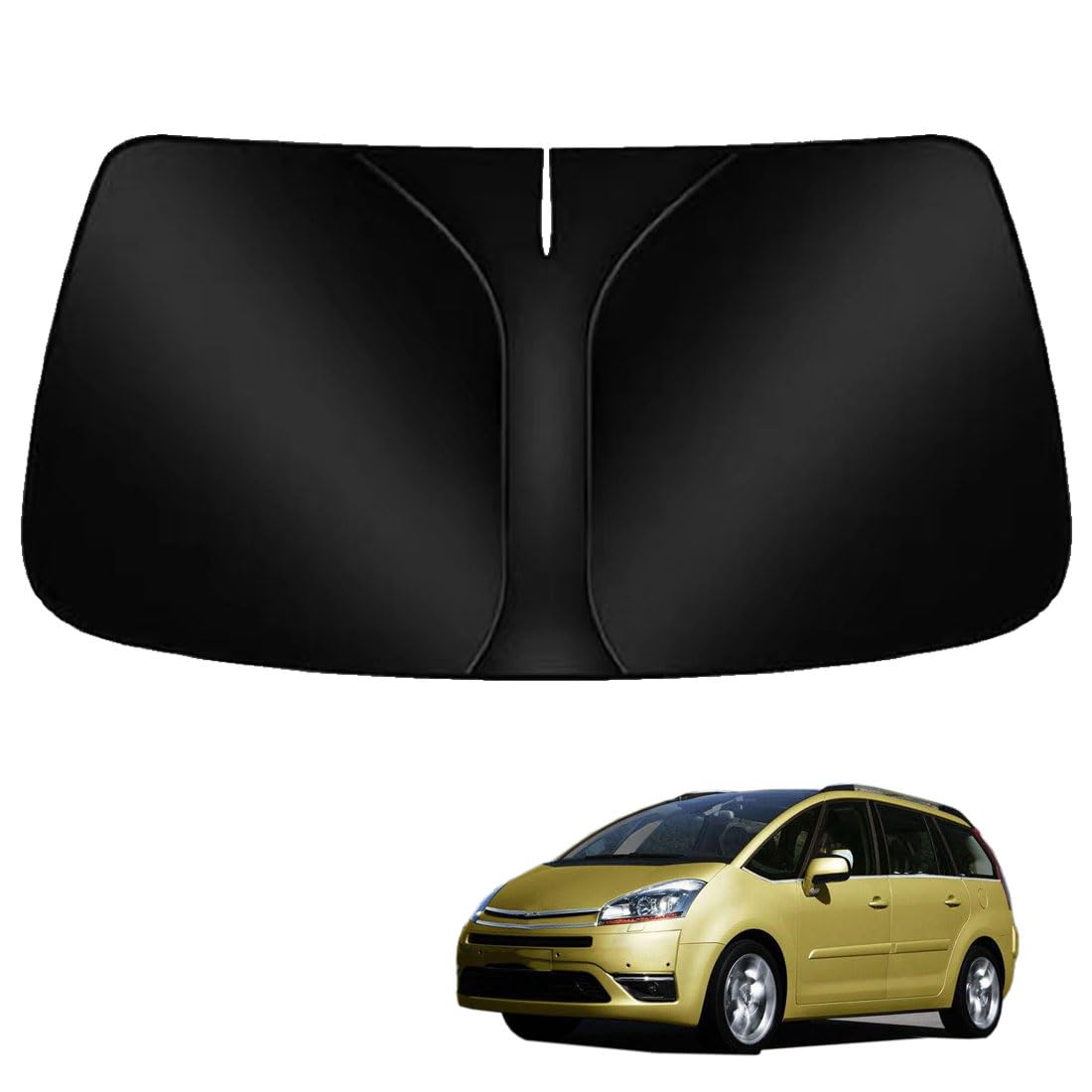 Parasol para Parabrisas Delantero Coche para C4 Grand Picasso 2008-2013 Protección Rayos UV Protector Solar Verano Plegable Accesorios Interior,B