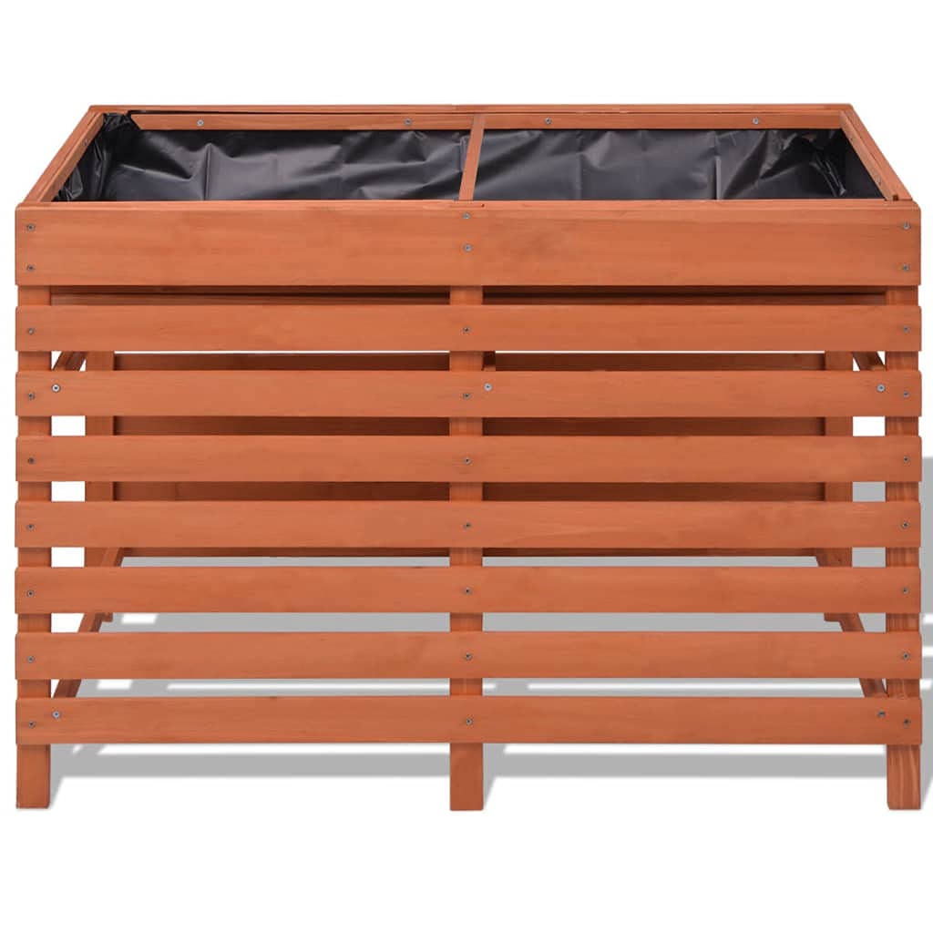 Jardinera de madera maciza de abeto chino 100 x 50 x 71 cm con almacenamiento de agua, resistente a las heladas, ideal para balcón, terraza, jardín, interior y exterior, privacidad y cultivo