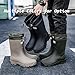 WOWSTICK Waterproof Rain Boots for Men and Women Lightweight Slip Resistant Fishing Deck Garden Mid-calf Outdoor Work Booties, 817SK Grey 44