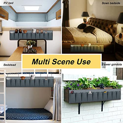 Nirxxiy Rv Shoe Storage Organizer Rv Shoe Pockets. Hanging Bedside Storage Pockets Can Hold Shoes, Toys, And Gardening Tools. 10 Pockets And 5 Sturdy Hooks.(Grey) #TOP6