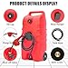 Garvee 14 Gallon Gas Caddy, 57L Portable Fuel Tank and Fuel Transfer Pump with 10-Foot Hose for Lawn Mower, Farm, Marine, and Home Use