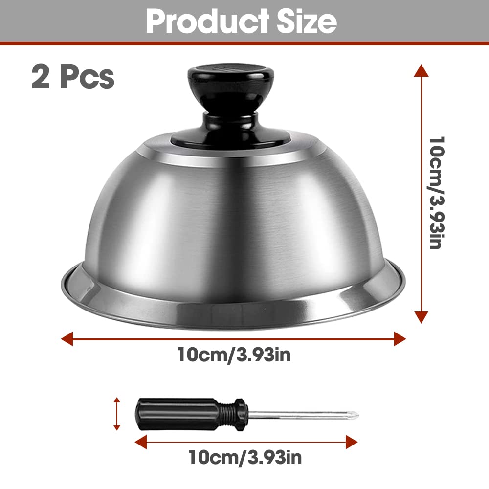 Cloche à Hamburger En Acier Inoxydable - Dôme De Cuisson Pour Cheeseburger, Steak Et Patties - Fromage Parfaitement Fondu