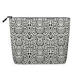【Vielseitige Verwendung】 Diese vielseitige Make-up-Tasche mit schwarz-weißem Schlangenhautmuster kann als Reise-Kulturbeutel, Schminktasche oder als tägliche Aufbewahrungslösung verwendet werden. Für Geschäftsreisen, Urlaub und den täglichen Gebrauch.