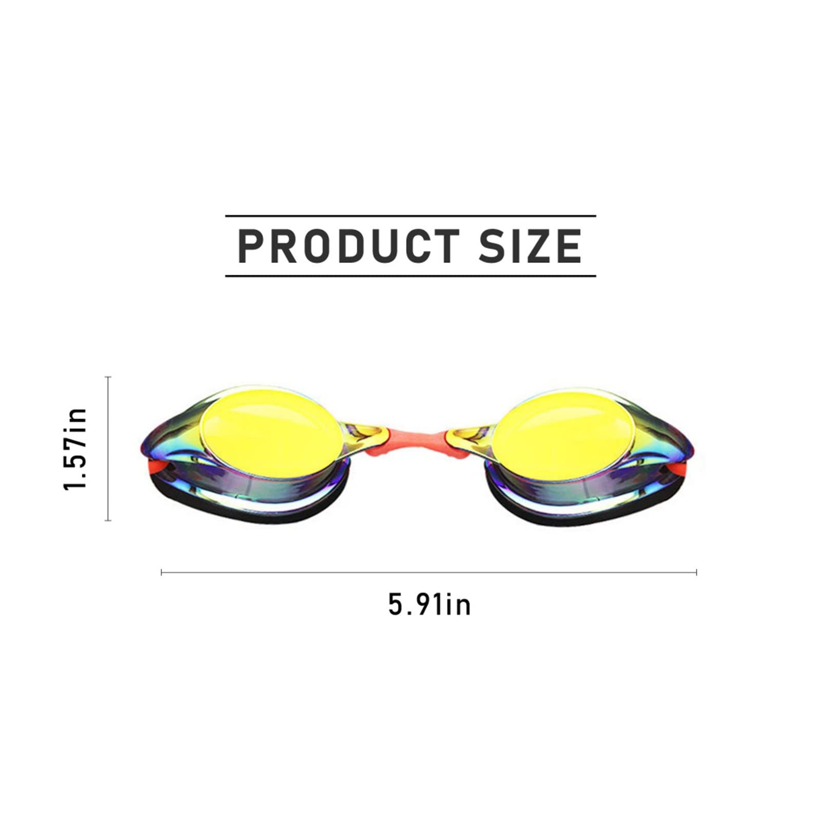 JINGYAN Okulary pływackie Men And Women Frame Swimming Goggles Adult Anti-Fog Waterproof Racing High-End Mirror