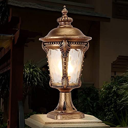 Farol antiguo retro E27 de aluminio resistente para iluminación decorativa exterior 6