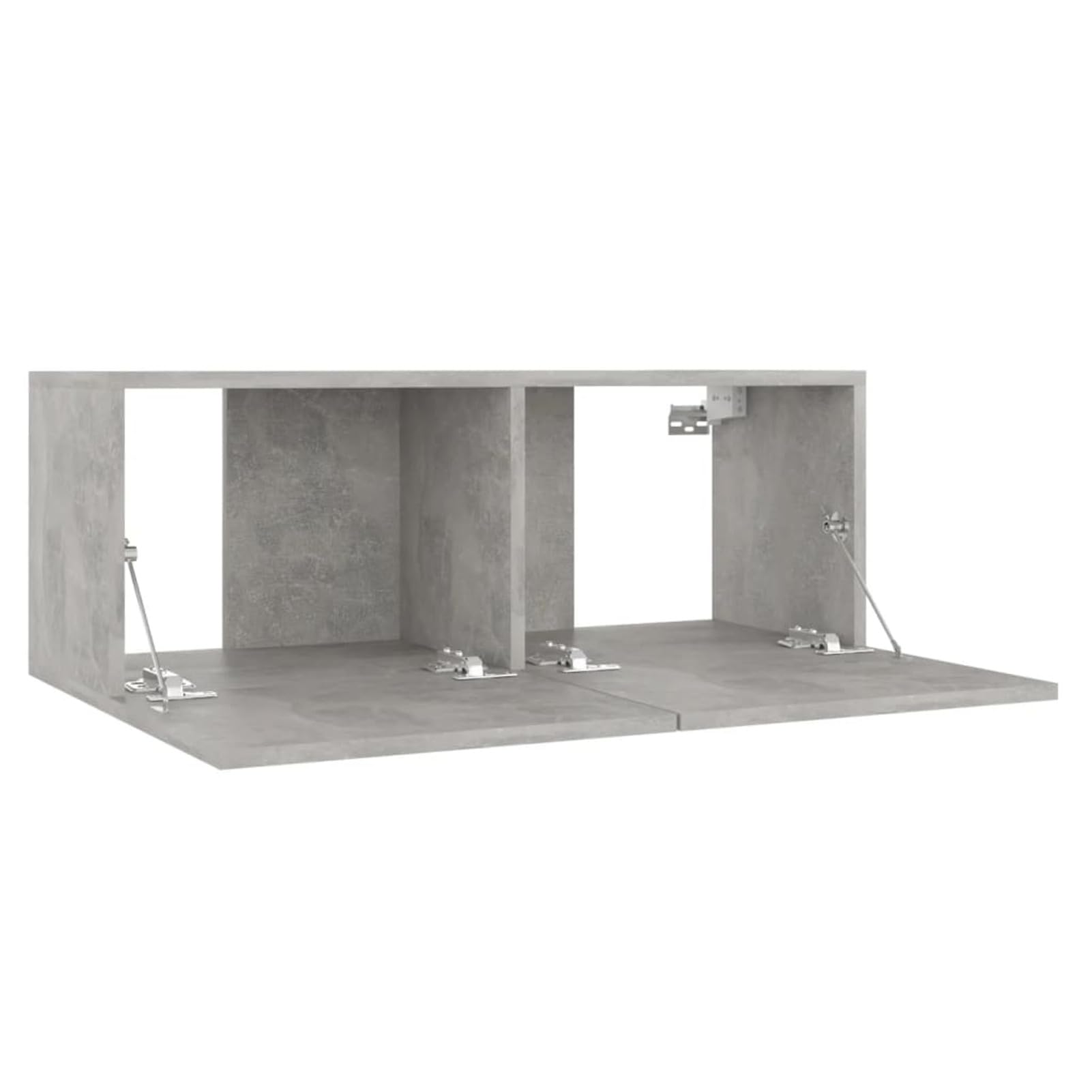 Festnight Mobile a Parete, tv Sospesa, Soggiorno, Moderna, in Legno Multistrato Grigio Cemento 80x30x30 cm