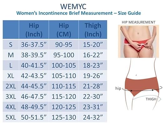 Image of Incontinence Underwear For Women I Washable & Reusable I For Medium Leaks I Adult Diaper I Bedwetting Panty (5XL)