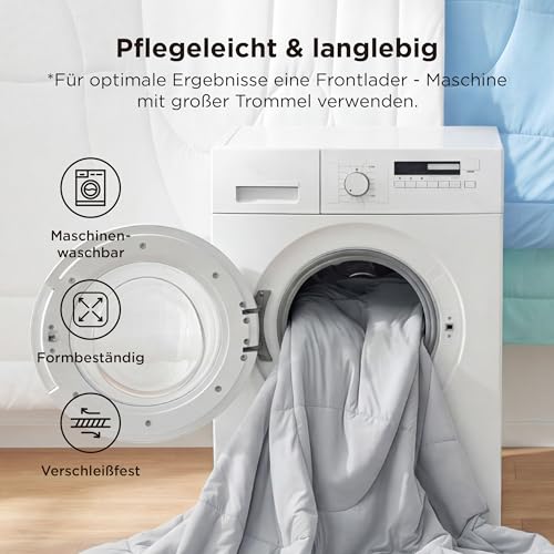 BEDSURE Bettdecke Ohne Bezug Kühlende - Bettdecke 135x200 Kühldecken zum Schlafen - Leicht Atmungsaktiv Schweißfrei Cooling Blanket Für Nachtschwitzer Doppelseitige Kühlende Decke, Blau