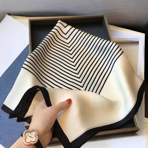 28 inch Silk Like Scarf Women's Fashion Pattern Large SquareSatin Headscarf Headdress3