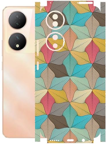 Image of AtOdds - Full Body Back Screen Guard Protector Film - Lamination Wrap Skin Sticker Compatible with VIVO Y100A | Scratchproof Matte Finish (Autumn)