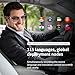 AI Translator Smart Glasses for Men Women, Bluetooth Audio Sunglasses with Photochromic Lenses, Voice Assistant, Open Ear Lighweight Eyeware, Real-Time Translation, Supports 160+ Languages (Gold)